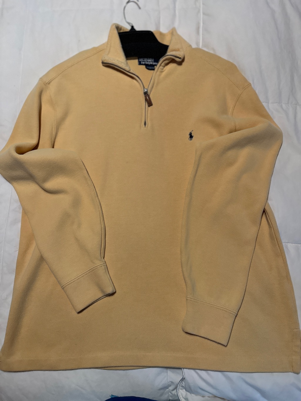 Ralph Lauren Men's Half-Zip Sweater - Light Yellow Gold
